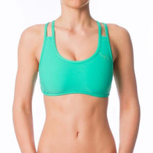 Load image into Gallery viewer, Lehká sportovní podprsenka | Sports bra | Color: mint | Women's sports bra | Dragonfly Pole Dance Clothes and Bikram Hot Yoga Outfit
