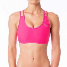 Load image into Gallery viewer, Xenia sports bra | Sports bra | Color: pink | Women's sports bra | Dragonfly Pole Dance Clothes and Bikram Hot Yoga Outfit
