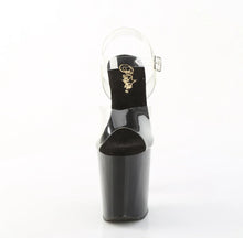 Cargar imagen en el visor de la galería, Tacones Pleaser XTREME-808SPRS Transparente Negro Plata
