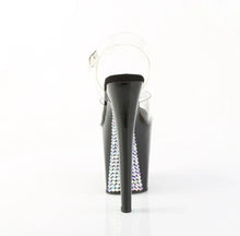 Cargar imagen en el visor de la galería, Tacones Pleaser XTREME-808SPRS Transparente Negro Plata
